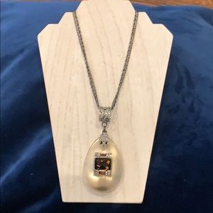 Alexis Bittar lucite pendants necklace gold